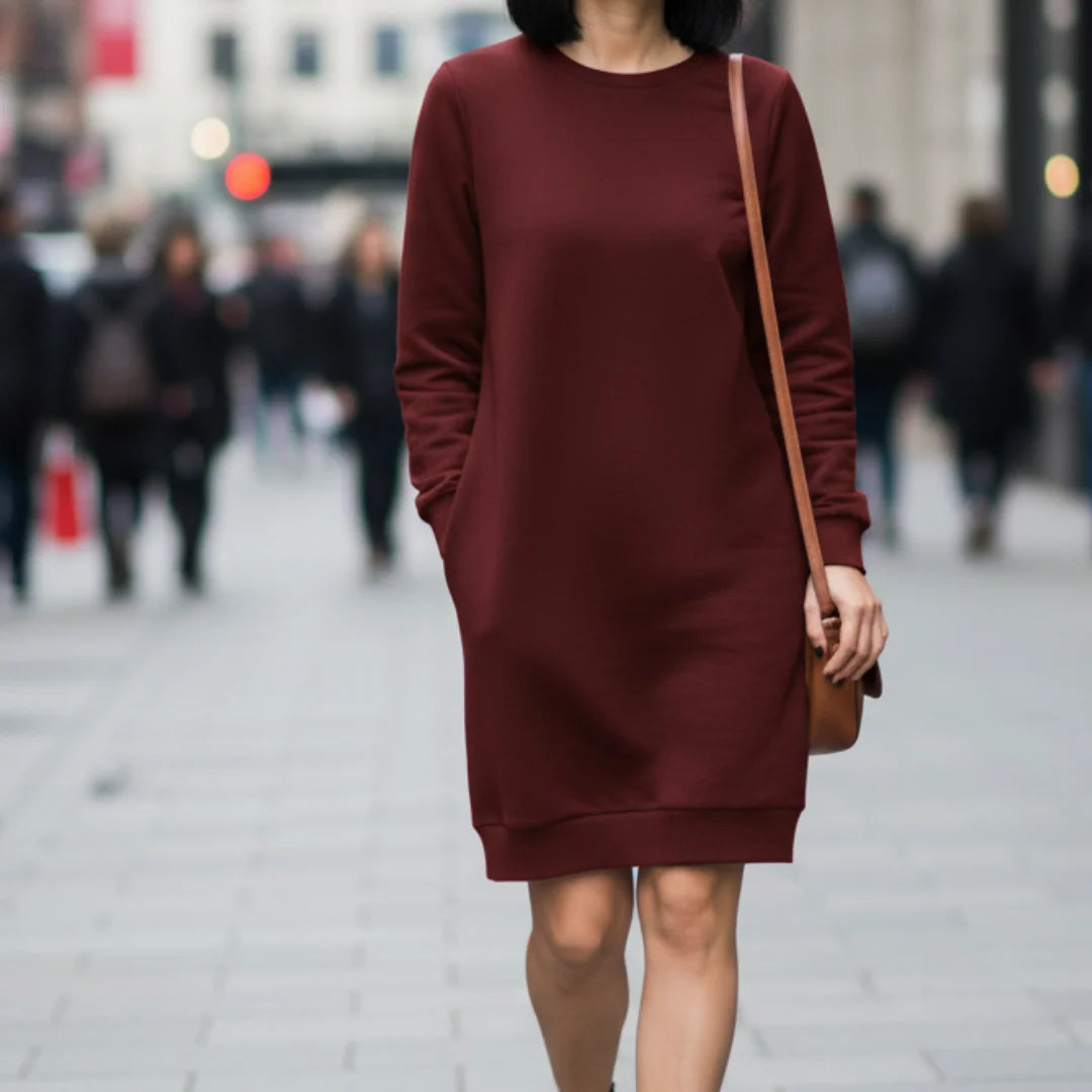 Dress Round Neck Long Sleeve