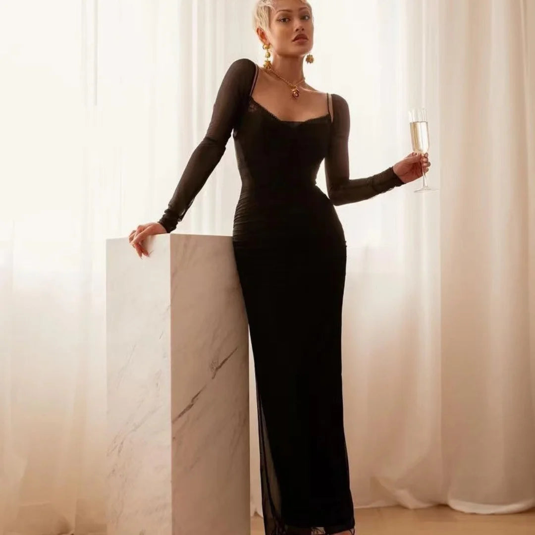 Dress Wedding Guest Fishvone Braces Long