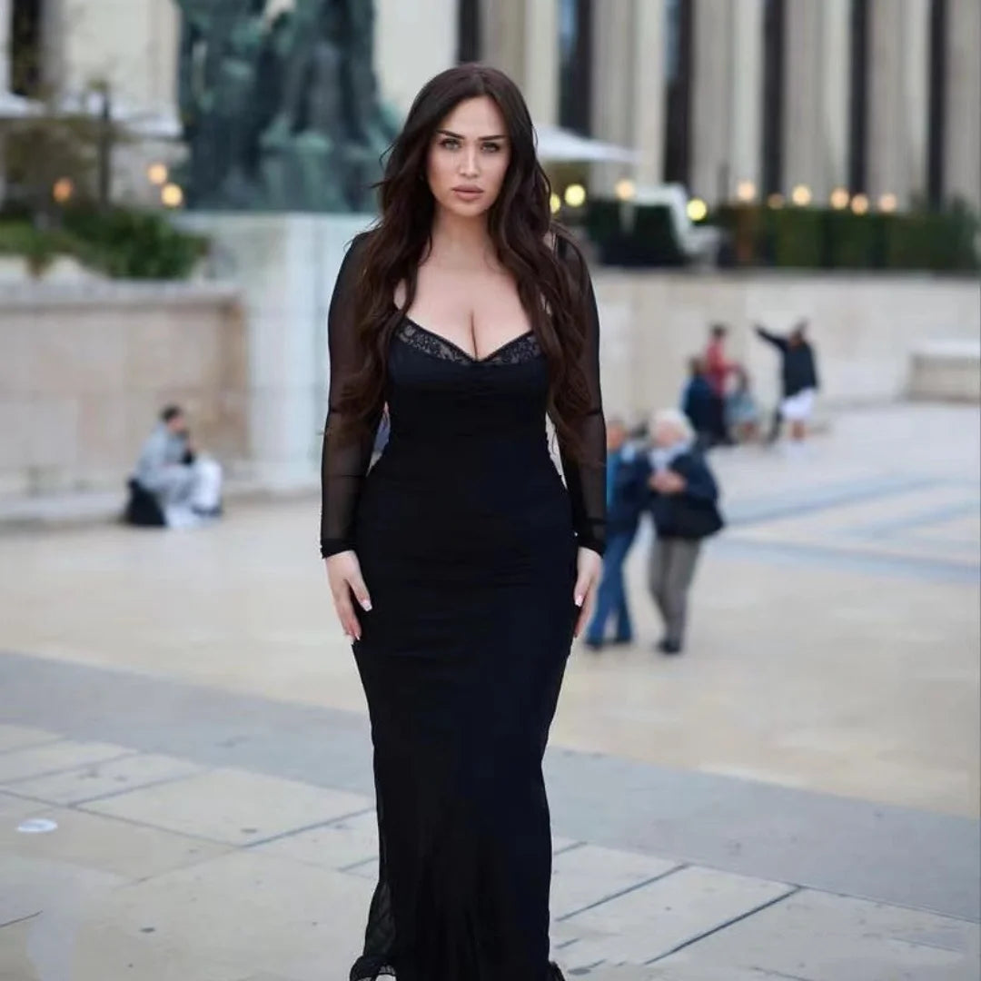 Dress Wedding Guest Fishvone Braces Long