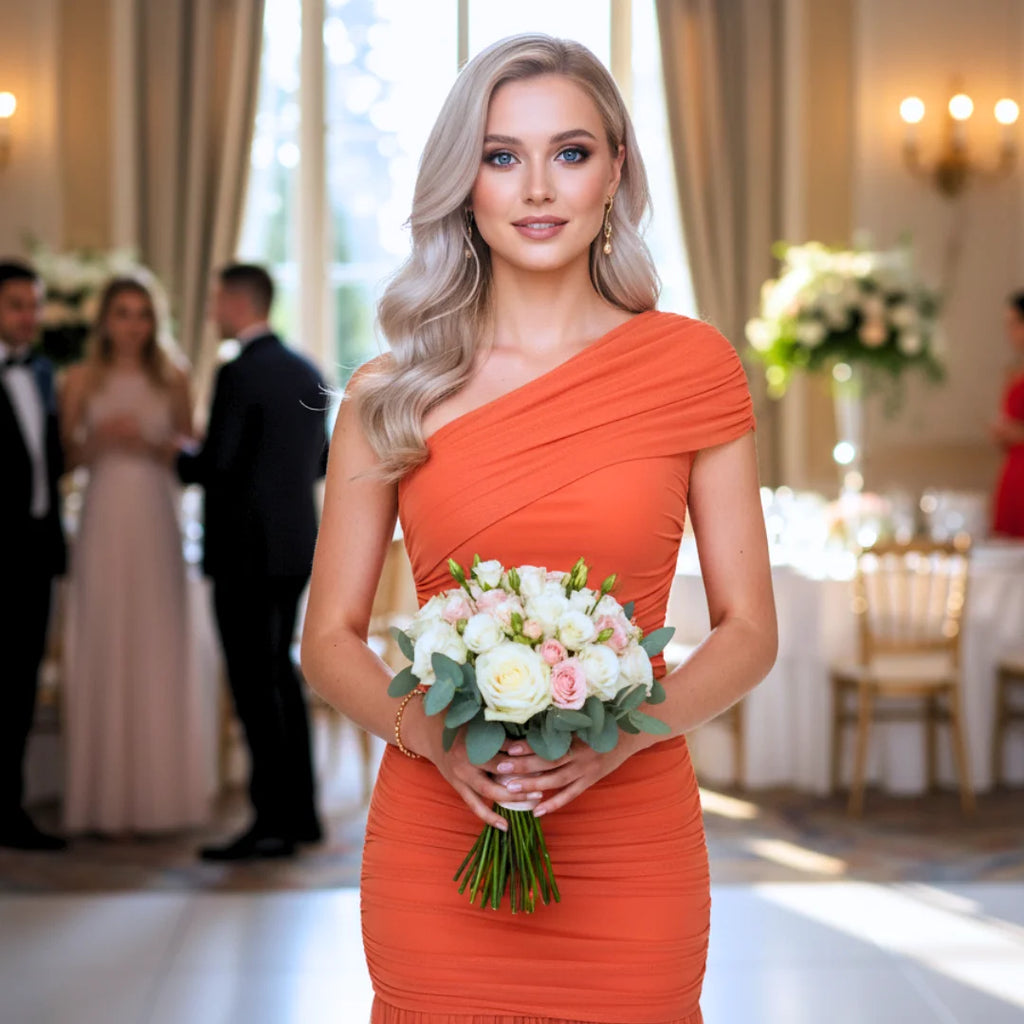 Dress Wedding Guest Slim-fit Off-shoulder