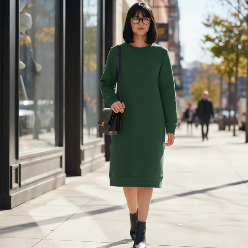 Dress Round Neck Long Sleeve